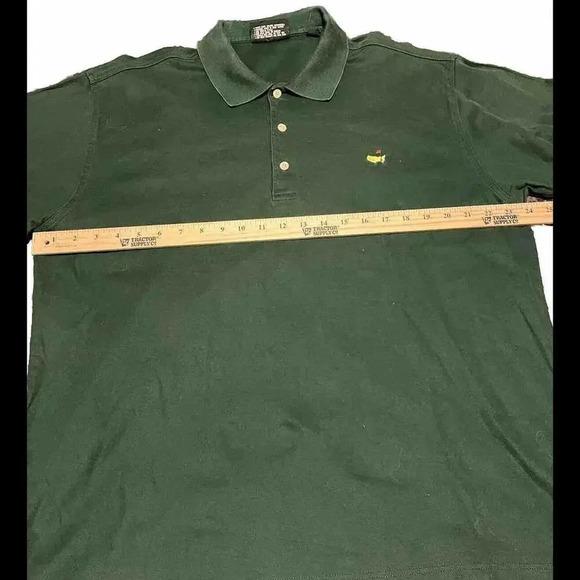 Masters Collection Green Minimalist Augusta Designer Preppy Golf Polo Shirt XL - Picture 8 of 8